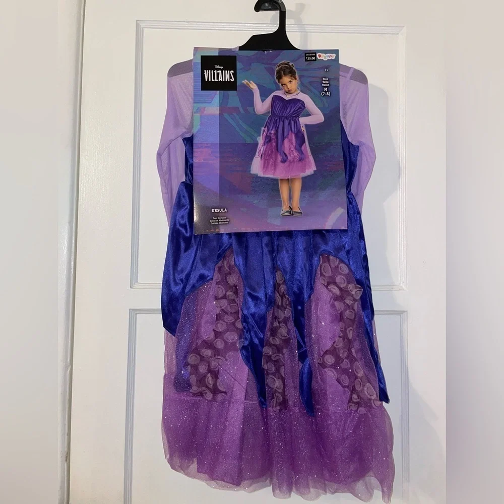 Disney Villains Ursula Play Costume Dress and Wig - medium